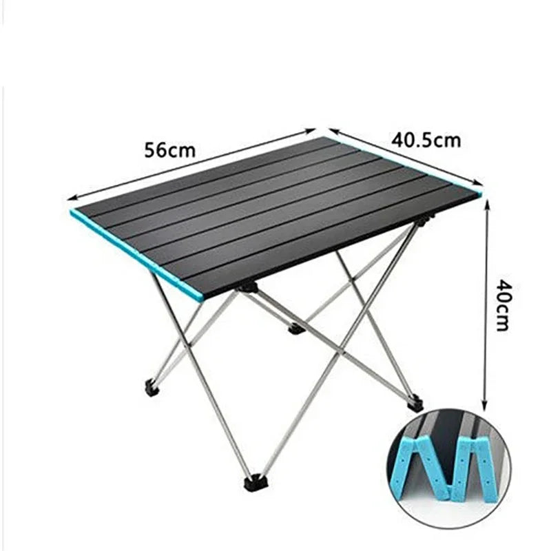 High Strength Aluminum Alloy Portable Ultralight Folding Camping Table Foldable Outdoor Dinner Desk For Family Party Picnic BBQ