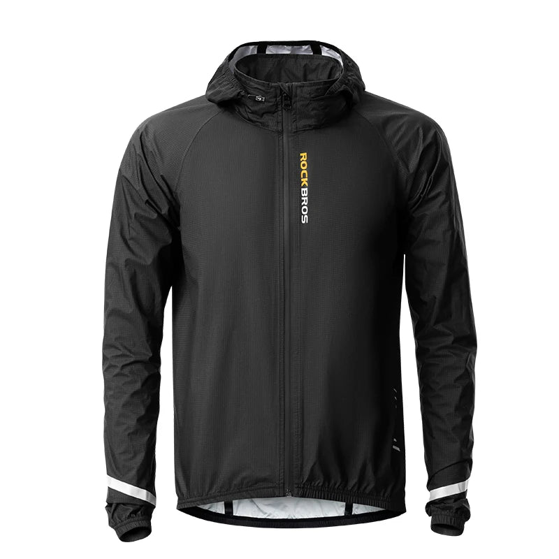 ROCKBROS Raincoat Cycling Men Waterproof Jacket Bike E-bike Motorcycle Rainwear Reflective Logo Fishing Climbing Jacket