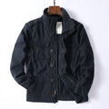Vintage Style Men's Autumn Casual Jacket Tactical Camouflage Coat Stand Collar Outdoor Jacket Spring Outerwear