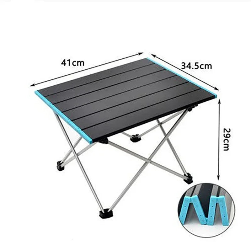 High Strength Aluminum Alloy Portable Ultralight Folding Camping Table Foldable Outdoor Dinner Desk For Family Party Picnic BBQ