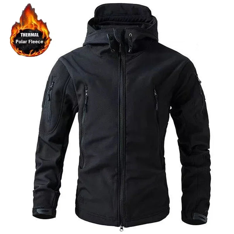 Classic outdoor men's winter and autumn wool jacket tactical waterproof fishing hiking camping windproof wool coat warm coat