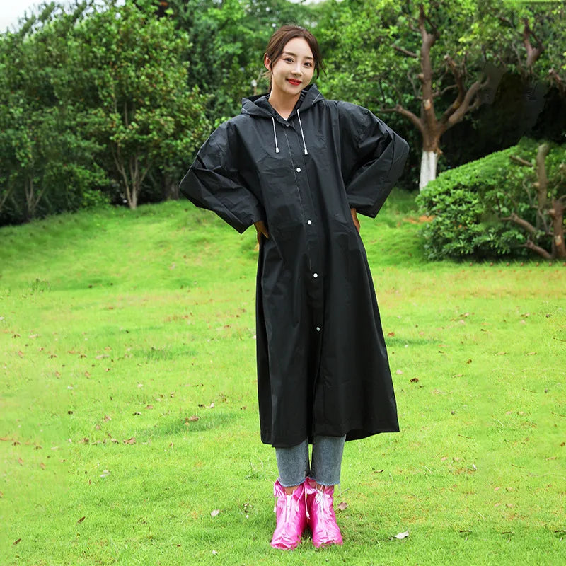 rain coat poncho EVA Rain Suit - Windproof & Waterproof Full-Coverage Raincoat - Thick Unisex Outdoor Gear for Travel/Camping