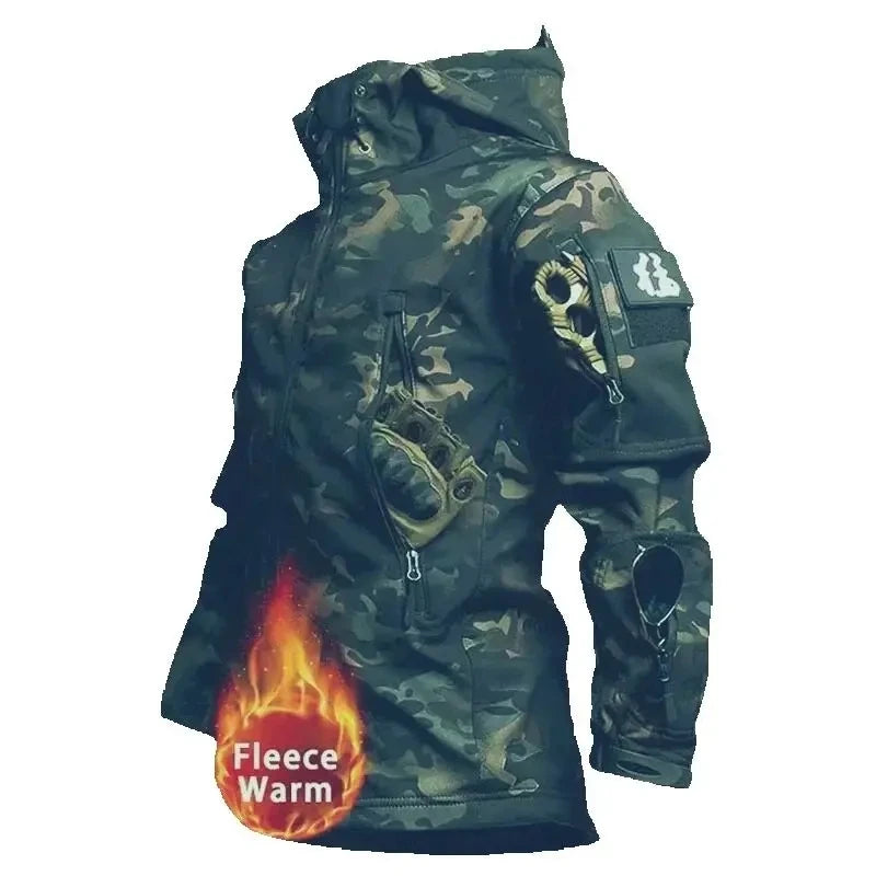 Classic outdoor men's winter and autumn wool jacket tactical waterproof fishing hiking camping windproof wool coat warm coat