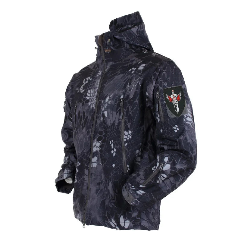 Classic outdoor men's winter and autumn wool jacket tactical waterproof fishing hiking camping windproof wool coat warm coat